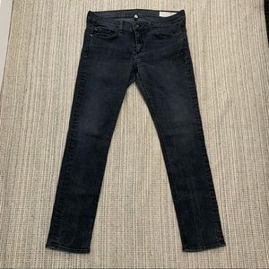 Rag & Bone black tomboy jeans in a mid rise